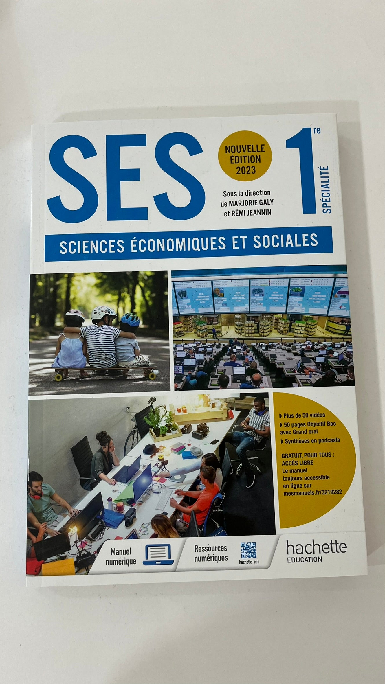 SCIENCES ECONOMIQUES ET SOCIALES 1RE SPECIALITE - LIVRE ELEVE - ED. 2