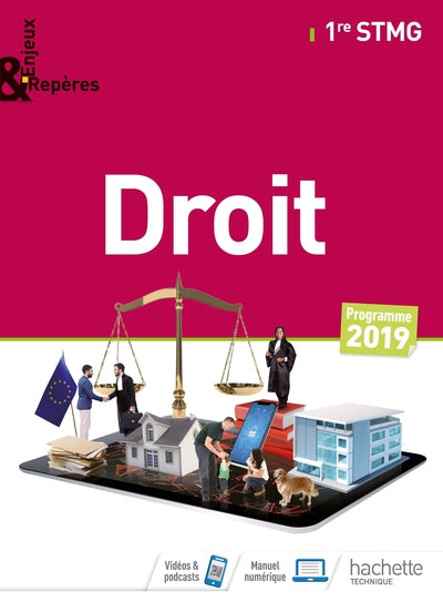 ENJEUX ET REPERES DROIT 1RE STMG - LIVRE ELEVE - ED. 2019