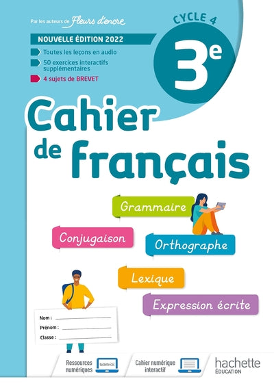 CAHIER FRANCAIS 3E CYC4