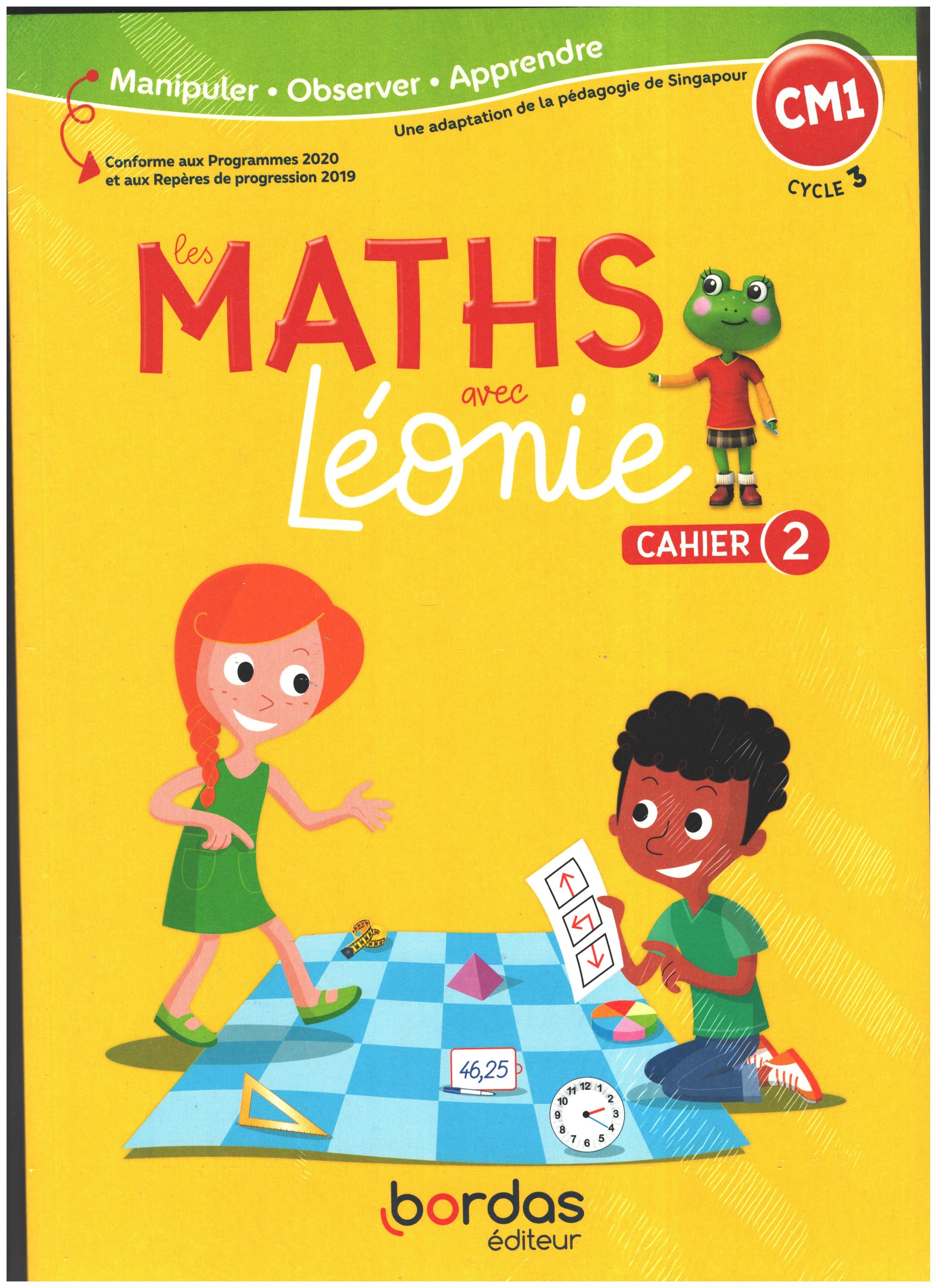 LES MATHS AVEC LEONIE CM1 2022 CAHIERS DE L'ELEVE N 1 ET N 2 SOUS FIL
