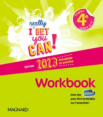 I REALLY BET YOU CAN! ANGLAIS 4E (2023) - WORKBOOK