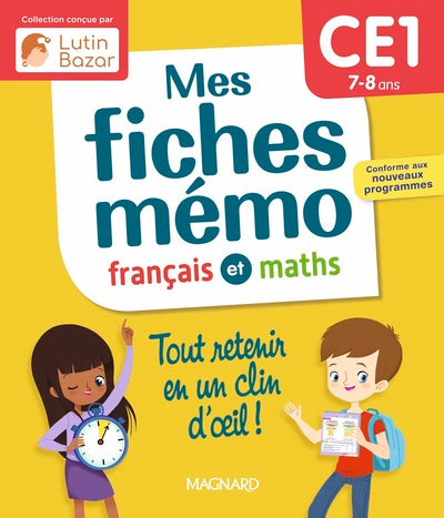 MES FICHES MEMO FRANCAIS ET MATHS CE1 - UNE COLLECTION CONCUE PAR LUT