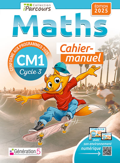 CAHIER-MANUEL IPARCOURS MATHS CM1 (EDITION 2025)