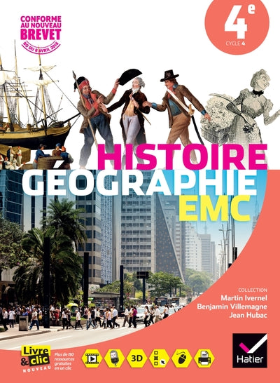 HISTOIRE-GEOGRAPHIE ENSEIGNEMENT MORAL ET CIVIQUE 4E ED. 2016 - MANUE