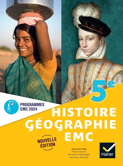 HISTOIRE-GEOGRAPHIE-EMC 5E - ED. 2024 - LIVRE ELEVE